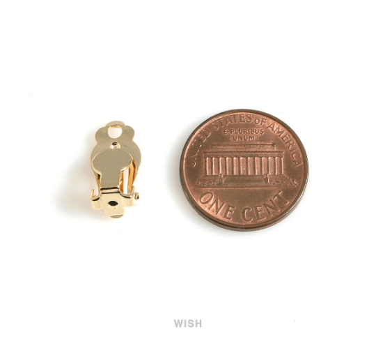 Clip on Earring Converters in Gold, Non Pierced Earrings / FG-041-E