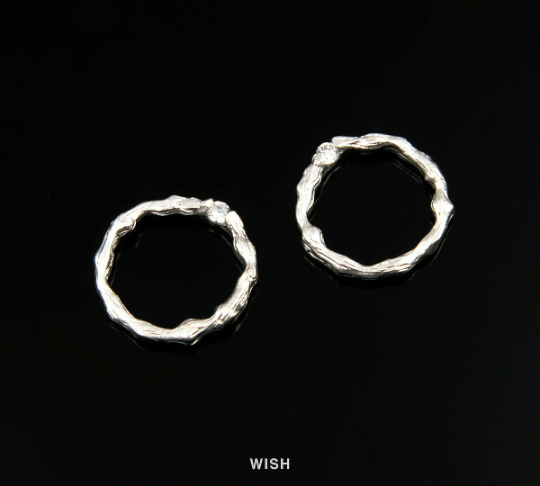 Cubic Ring Pendants in Matte Gold, Cubic Circle Charms /CG-036-P